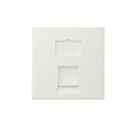 Leviton WALLPLATES 1PORT 50X50MM INS WH LI150-2W1